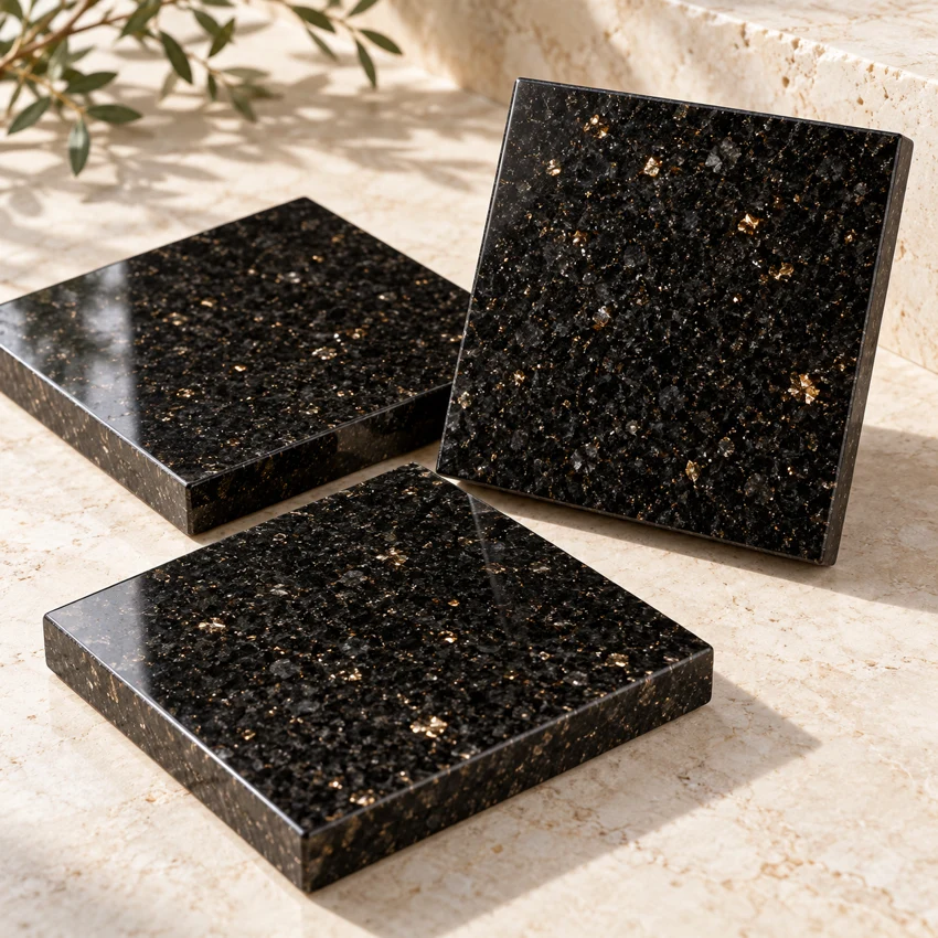 Black Galaxy Granite Slab